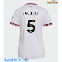 Camisa de time de futebol Liverpool Jeremy Jacquet #5 Replicas 2º Equipamento Feminina 2026-27 Manga Curta